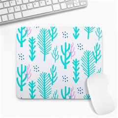 Forest Drop Blue Pink Polka Circle Large Mousepads by Mariart