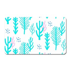 Forest Drop Blue Pink Polka Circle Magnet (rectangular) by Mariart