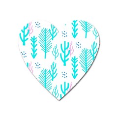 Forest Drop Blue Pink Polka Circle Heart Magnet by Mariart