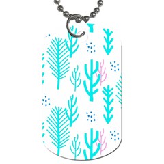 Forest Drop Blue Pink Polka Circle Dog Tag (one Side)