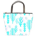 Forest Drop Blue Pink Polka Circle Bucket Bags Front