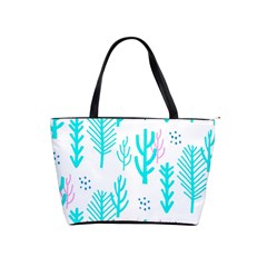 Forest Drop Blue Pink Polka Circle Shoulder Handbags by Mariart