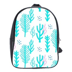 Forest Drop Blue Pink Polka Circle School Bags(large)  by Mariart