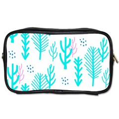 Forest Drop Blue Pink Polka Circle Toiletries Bags 2-side by Mariart