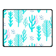 Forest Drop Blue Pink Polka Circle Fleece Blanket (small) by Mariart