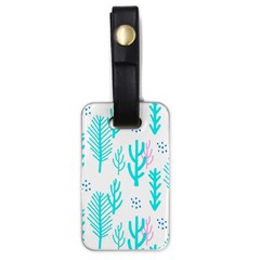 Forest Drop Blue Pink Polka Circle Luggage Tags (one Side)  by Mariart