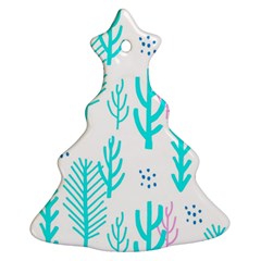 Forest Drop Blue Pink Polka Circle Ornament (christmas Tree)  by Mariart