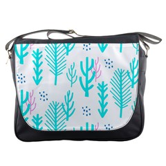 Forest Drop Blue Pink Polka Circle Messenger Bags by Mariart