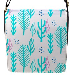 Forest Drop Blue Pink Polka Circle Flap Messenger Bag (s) by Mariart