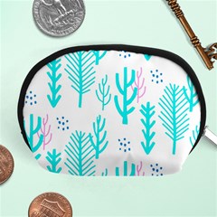 Forest Drop Blue Pink Polka Circle Accessory Pouches (medium)  by Mariart