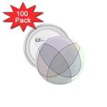 Four Way Venn Diagram Circle 1.75  Buttons (100 pack)  Front