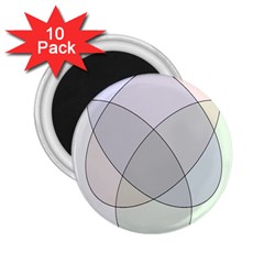 Four Way Venn Diagram Circle 2 25  Magnets (10 Pack)  by Mariart