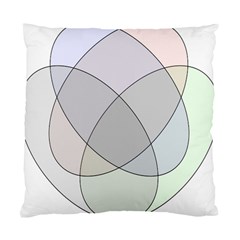 Four Way Venn Diagram Circle Standard Cushion Case (two Sides) by Mariart