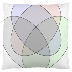 Four Way Venn Diagram Circle Large Cushion Case (one Side) by Mariart