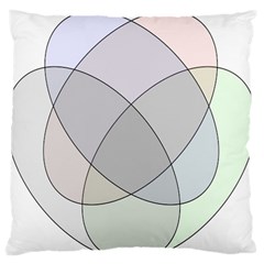 Four Way Venn Diagram Circle Standard Flano Cushion Case (one Side) by Mariart