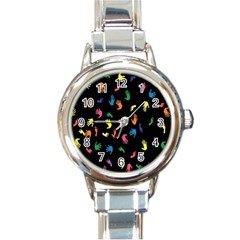 Hand And Footprints Round Italian Charm Watch