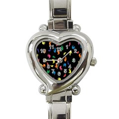 Hand And Footprints Heart Italian Charm Watch by Mariart