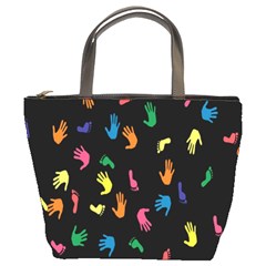 Hand And Footprints Bucket Bags by Mariart