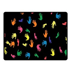 Hand And Footprints Fleece Blanket (small) by Mariart