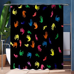 Hand And Footprints Shower Curtain 60  X 72  (medium)  by Mariart