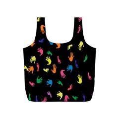 Hand And Footprints Full Print Recycle Bags (s)  by Mariart