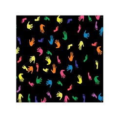 Hand And Footprints Small Satin Scarf (square) by Mariart