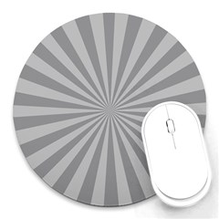 Grey Starburst Line Light Round Mousepads by Mariart