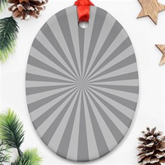 Grey Starburst Line Light Ornament (oval) by Mariart