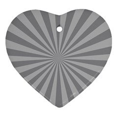 Grey Starburst Line Light Ornament (heart) by Mariart