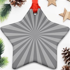 Grey Starburst Line Light Ornament (star) by Mariart