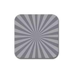 Grey Starburst Line Light Rubber Coaster (square)  by Mariart