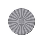 Grey Starburst Line Light Rubber Round Coaster (4 pack)  Front