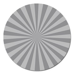 Grey Starburst Line Light Magnet 5  (round) by Mariart