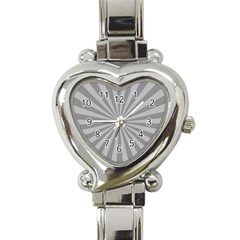 Grey Starburst Line Light Heart Italian Charm Watch by Mariart