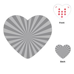 Grey Starburst Line Light Playing Cards (heart)  by Mariart