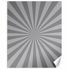 Grey Starburst Line Light Canvas 16  X 20   by Mariart