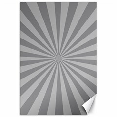 Grey Starburst Line Light Canvas 20  X 30   by Mariart