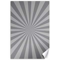 Grey Starburst Line Light Canvas 24  X 36  by Mariart