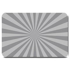 Grey Starburst Line Light Large Doormat  by Mariart