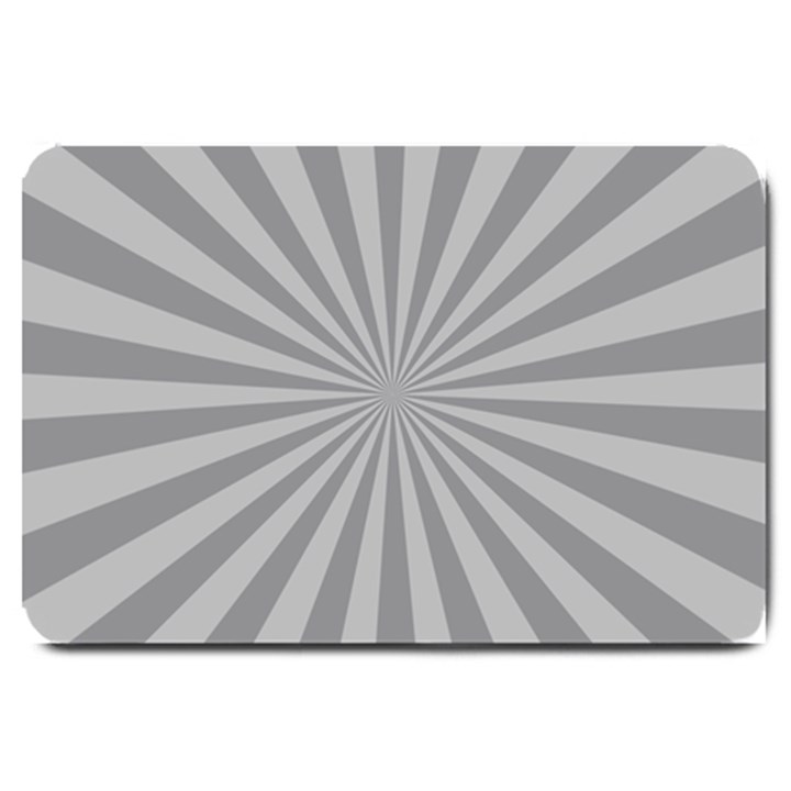 Grey Starburst Line Light Large Doormat 