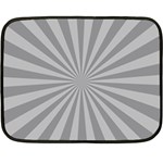 Grey Starburst Line Light Double Sided Fleece Blanket (Mini)  35 x27  Blanket Back