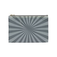 Grey Starburst Line Light Cosmetic Bag (medium)  by Mariart