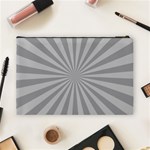 Grey Starburst Line Light Cosmetic Bag (Large)  Back