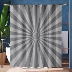 Grey Starburst Line Light Shower Curtain 60  X 72  (medium)  by Mariart