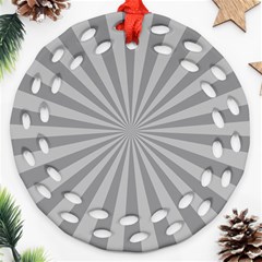 Grey Starburst Line Light Ornament (round Filigree) by Mariart