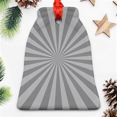 Grey Starburst Line Light Bell Ornament (two Sides) by Mariart