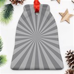 Grey Starburst Line Light Bell Ornament (Two Sides) Front