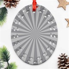 Grey Starburst Line Light Ornament (oval Filigree) by Mariart