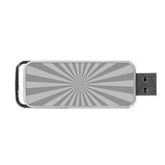 Grey Starburst Line Light Portable Usb Flash (two Sides) by Mariart