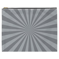 Grey Starburst Line Light Cosmetic Bag (xxxl)  by Mariart